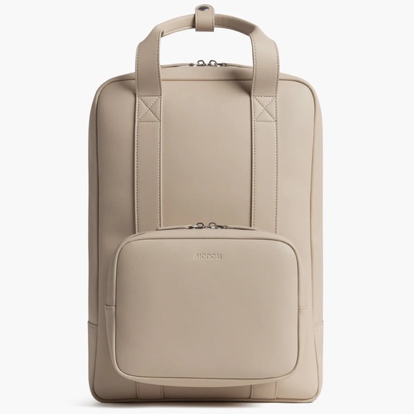 Monos Handbags - NWT Monos Metro Backpack in White Vegan Leather